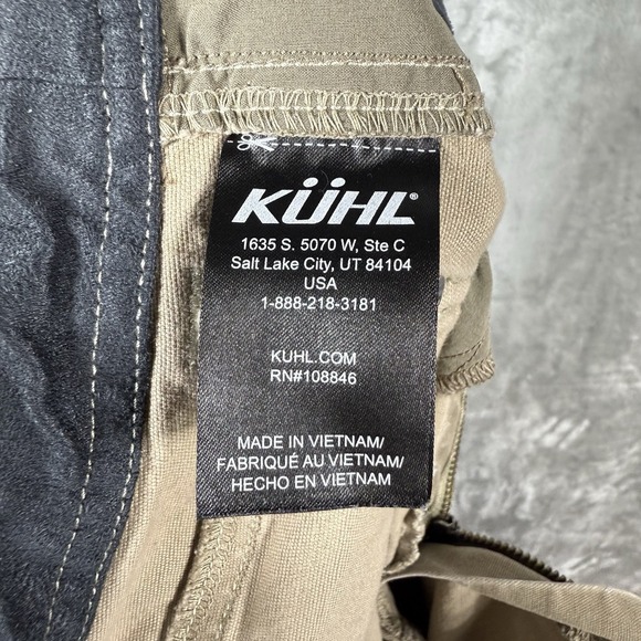 Kuhl Kanvus‎ Jean Mens 34x30 (32x27) Khaki Patina Dye Gorpcore Hiking Pants - Picture 12 of 13